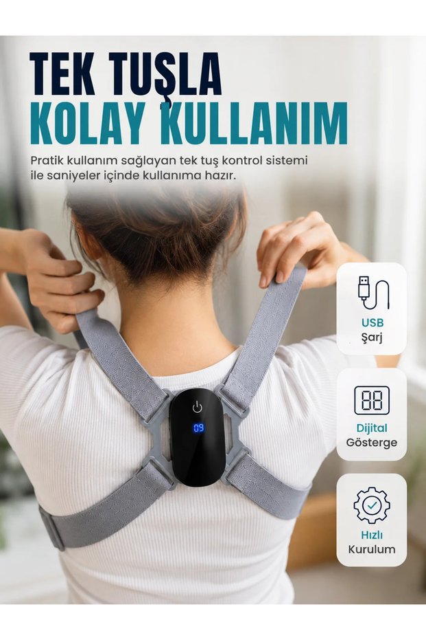 Adjustable Strap Smart Upright Posture Supporter Upright Posture Device with Digital Display