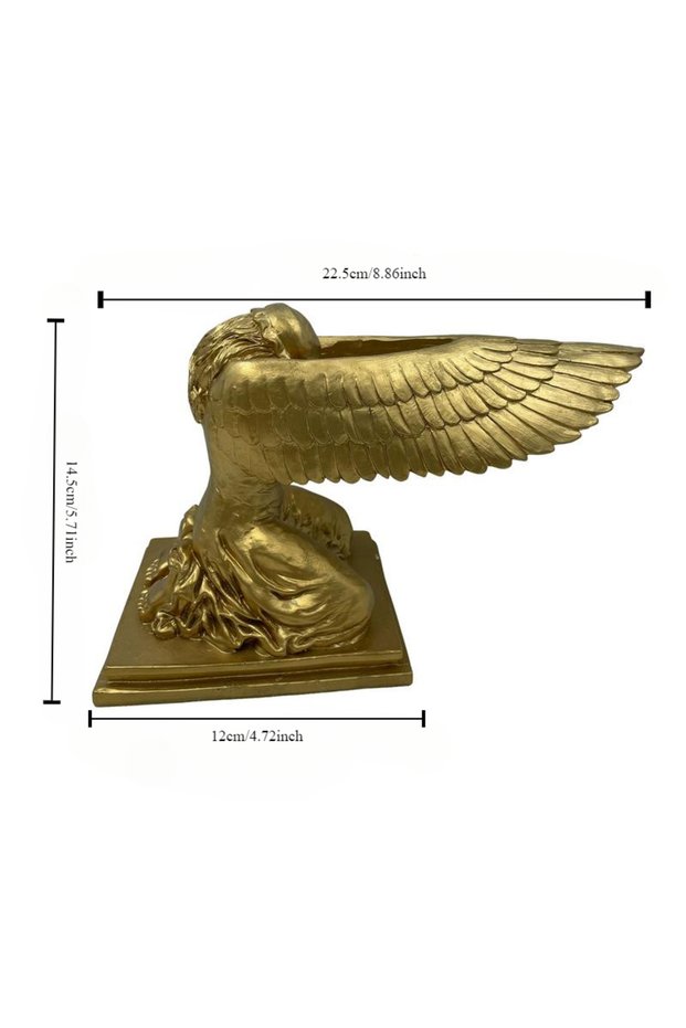 1pc Gold Lacquer Ark Angel Statue Resin Angel Statue Doll for Home Garden Decoration Crafts Decorati