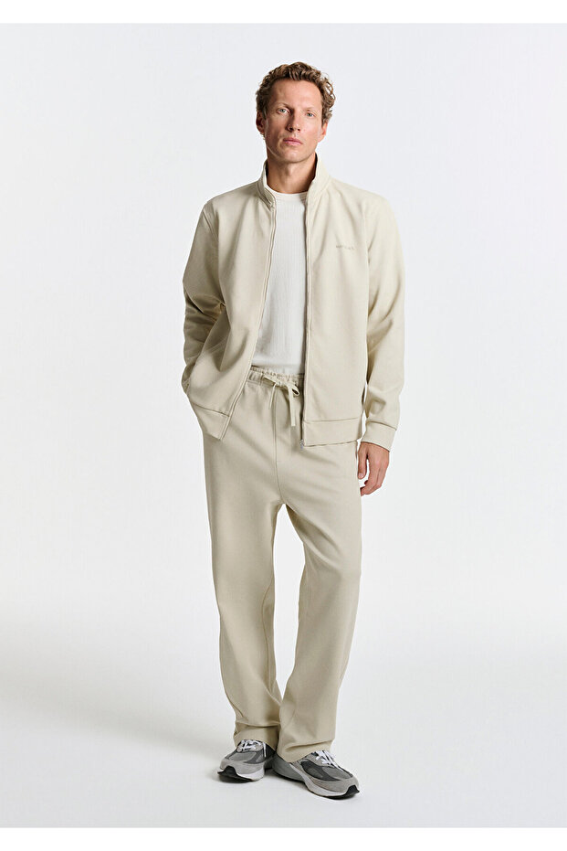 Beige Knitted Interlock Trousers 0010521-70322
