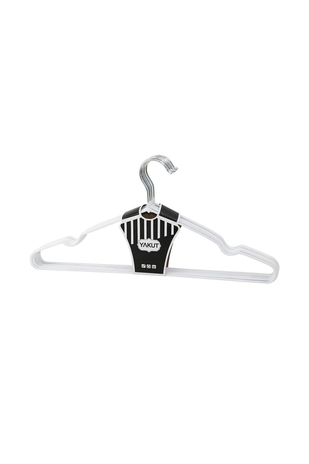 White 10Pcs Silicone Coated Metal Clothes Hanger 40cm