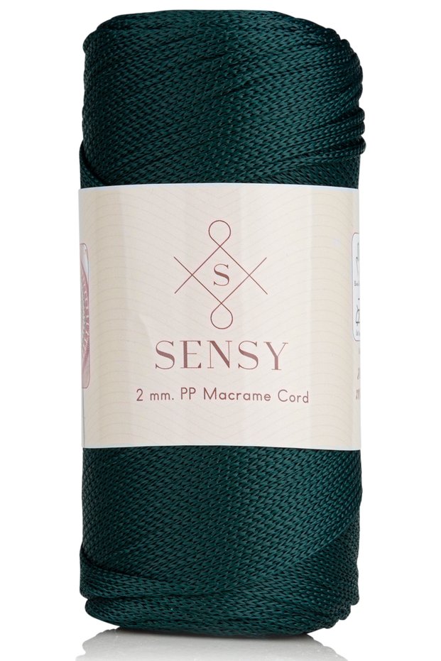 2 Mm - 200 gr Polyester Macrame Thread Green 230 M Polyester Macrame Thread Suppla Rope And Bag Thread