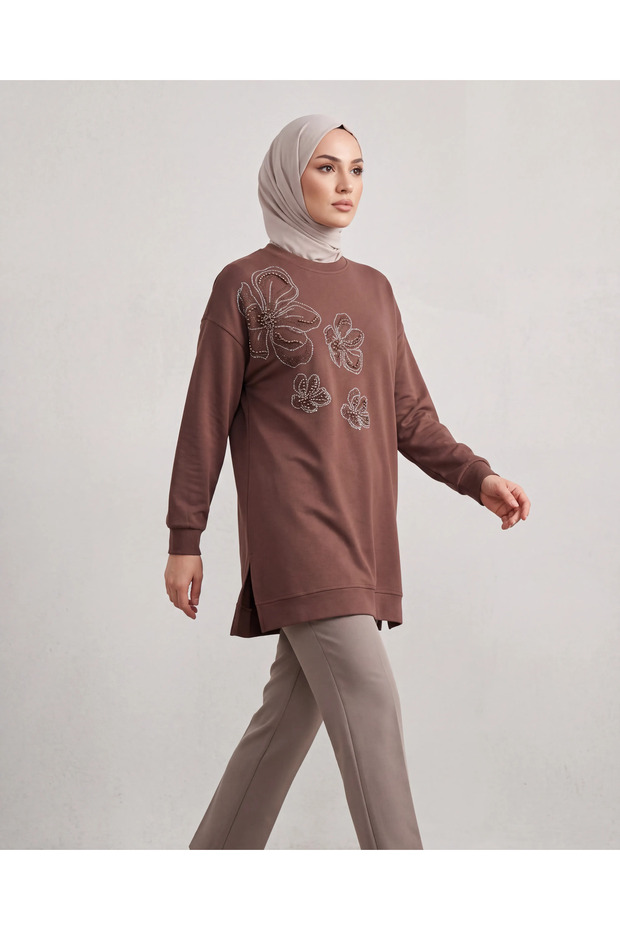 Stone Embroidered Soft Textured Flexible Premium Tunic