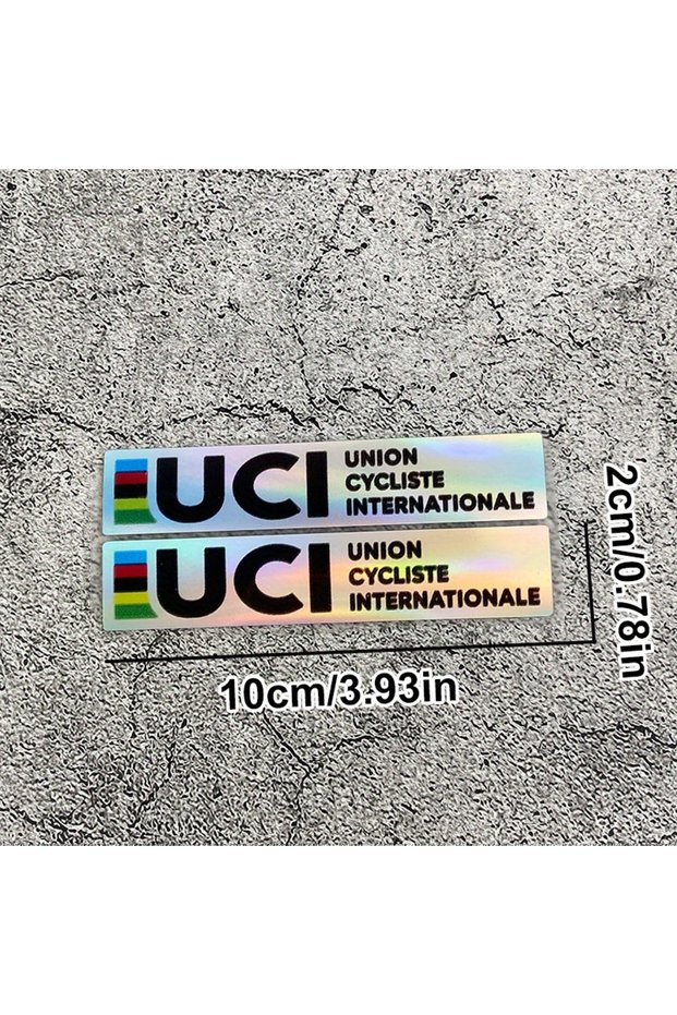a pair 2-Piece UCI Certified Laser Cut Bike Seat Bar Sticker - Waterproof and Scratch Resistant UV G