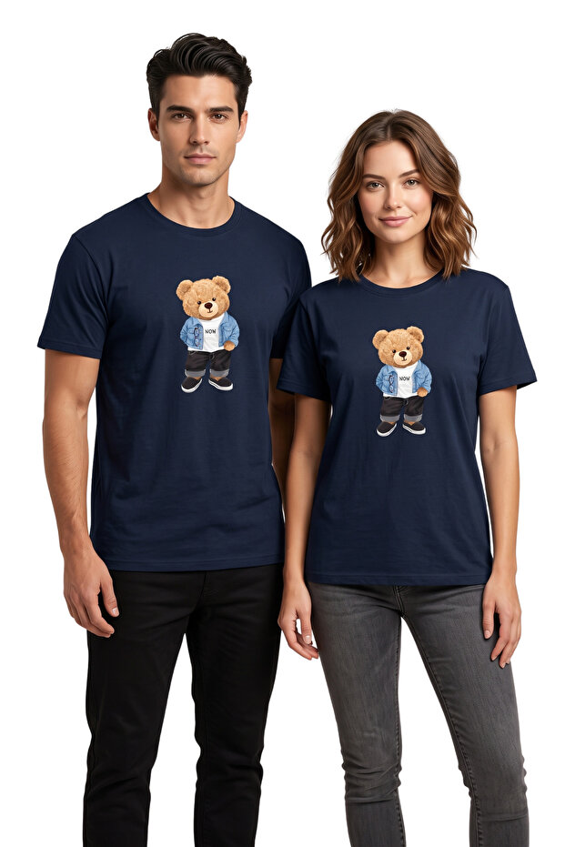 Premium Digital Printed Casual T-Shirt with Teddy Bear Design (All Colors)
