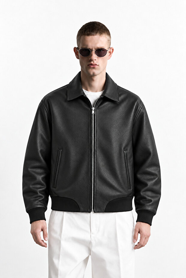Oversize Premium Erkek Deri Ceket