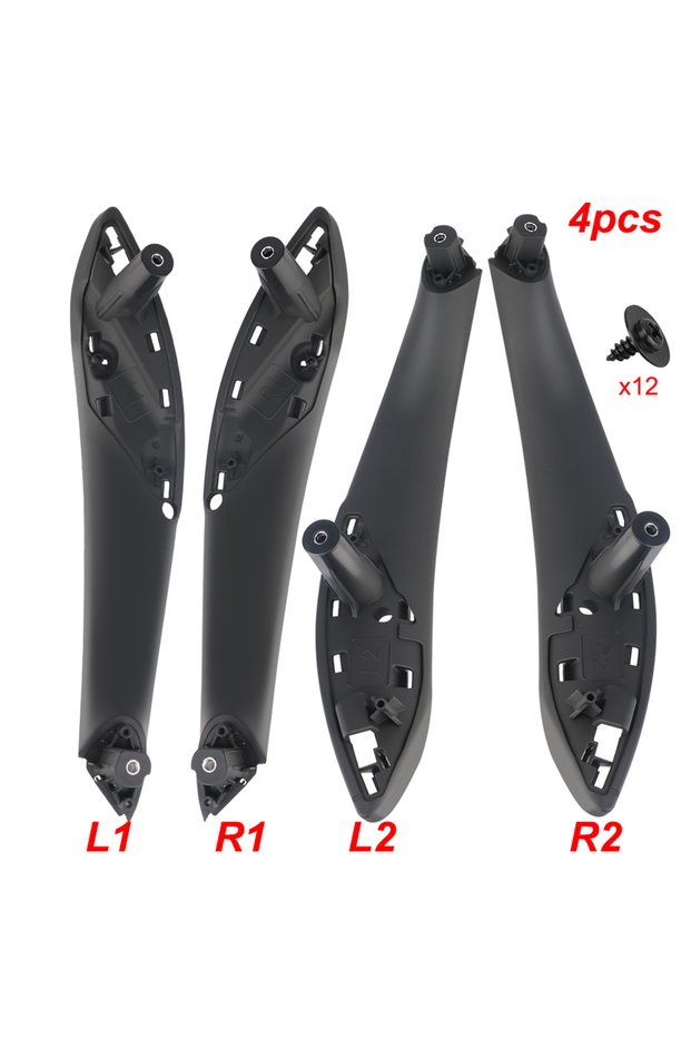 L1 R1 L2 R2 Car Inner Handle Black Front Rear Left/Right Interior Door Handles Door Panel Pull Trim