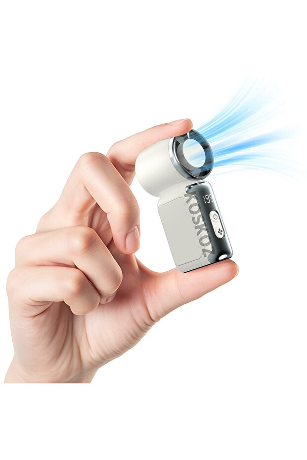 WHITE Mini Portable Fan, Handheld Mini Fan, USB Rechargeable Mini Personal, Pocket Design for Travel