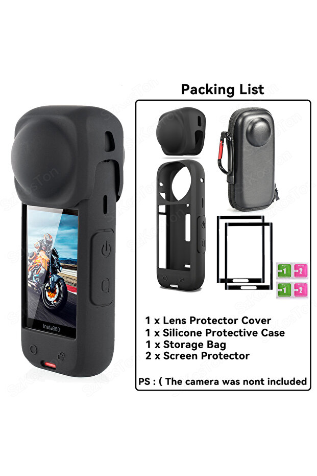 for Insta360 X5 Set 6 For Insta360 X5 X4 Soft Silicone Lens Protective Cover Panorama Camera Lens Ca