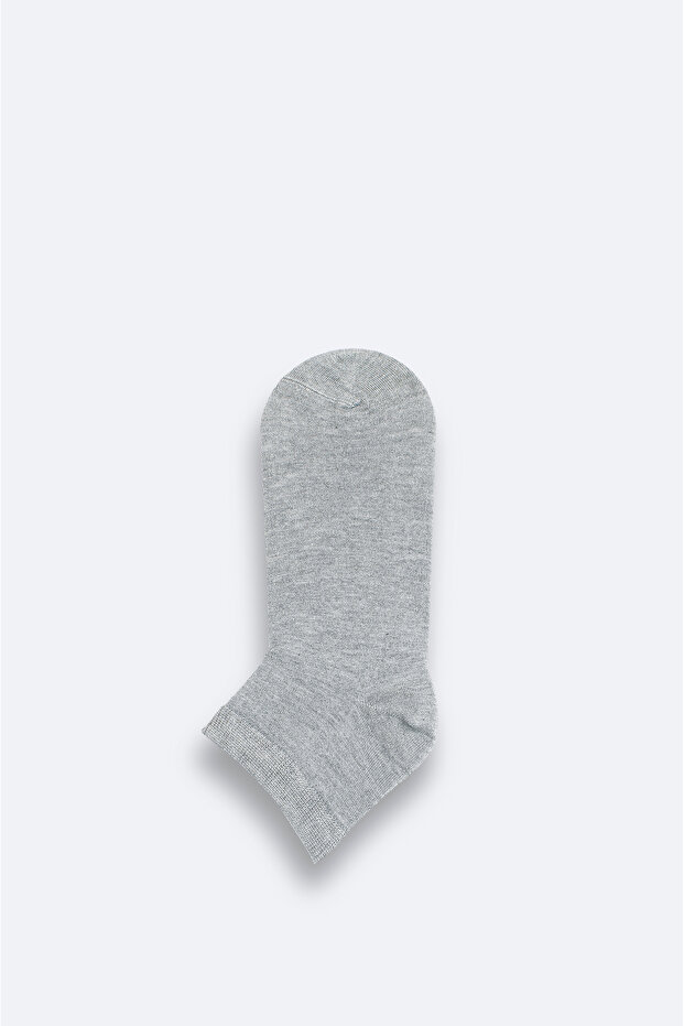 Men's Gray Cotton Booties Socks B 008556