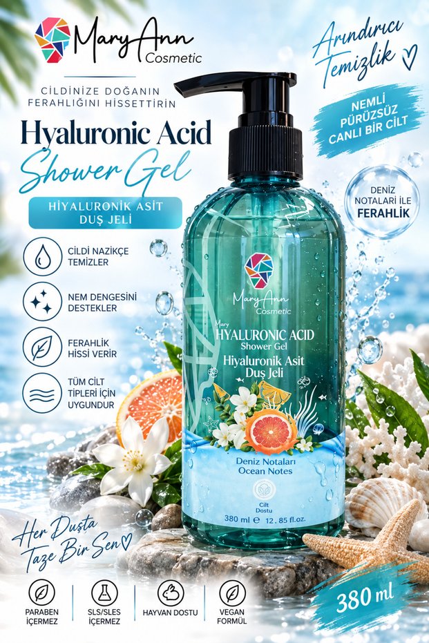 Hyaluronic Acid Shower Gel - Mary Hyaluronic Shower Gel 380 ml