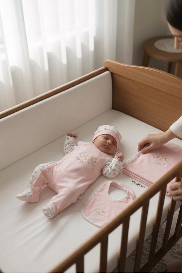 Baby Romper Jersey Blanket 4-Piece Set