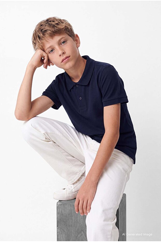 Unisex Kids Polo Neck T-Shirt