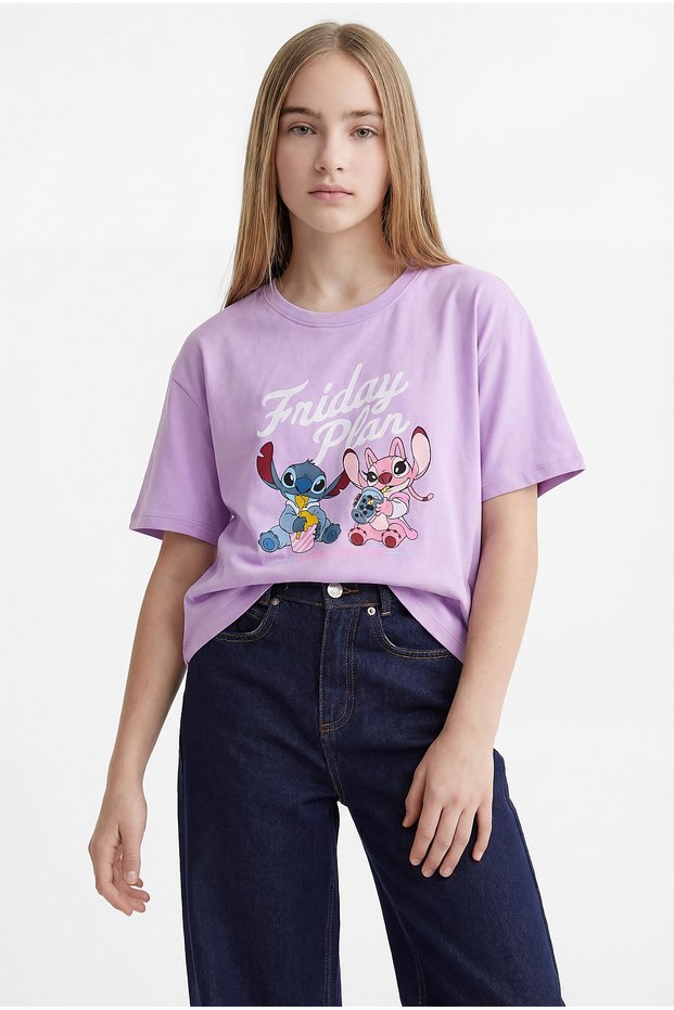 Girl's Printed Basic T-Shirt