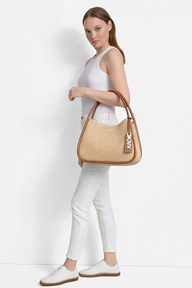 CAPRI LARGE HOBO-AR9 - NATURAL/SADDLE-N/S