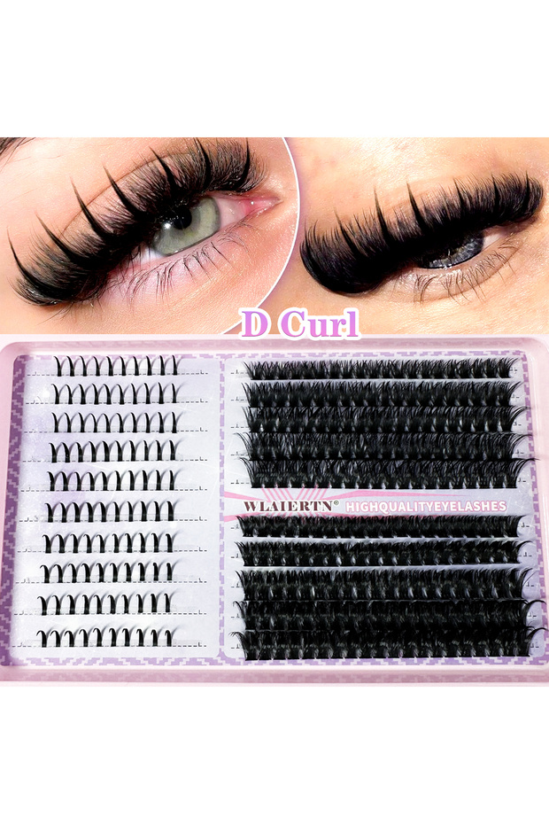 MIX 0.07mm D Spikes80D100D Lash Extensions Kit Spikes Lash Individuals 3D Volume Eyelash Clusters D-