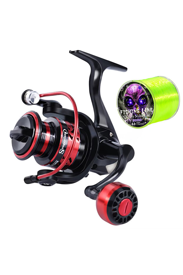 2000 Series B Sougayilang 2000-7000 Spinning Fishing Reel 12+1BB High Strength Aluminum Spool Max Dr