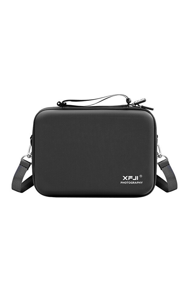 black XFJI Storage Bag Case Drop-resistant Hard Shell Handbag for vivo X500 Pro Max/X300 Ultra G2 Du