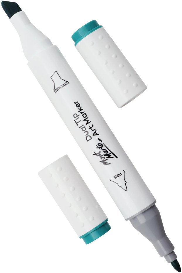 Mm Marker Dual Tip Art Marker Premium - Turquoise Green Light 57