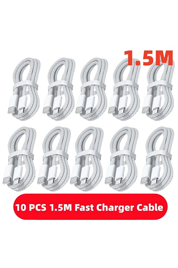 1m 10PCS-1.5M 1-10PCS USB C Cable to USB C 100W Fast Charging Charger Cable Supports Fast Charging F