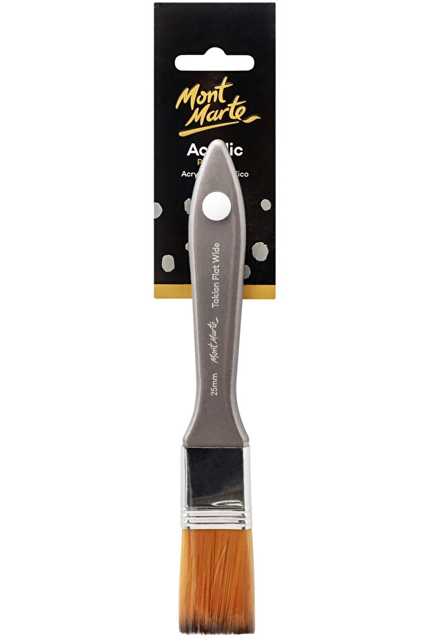 Artist Acrylic Brush Premium Taklon Flat Wide 25mm