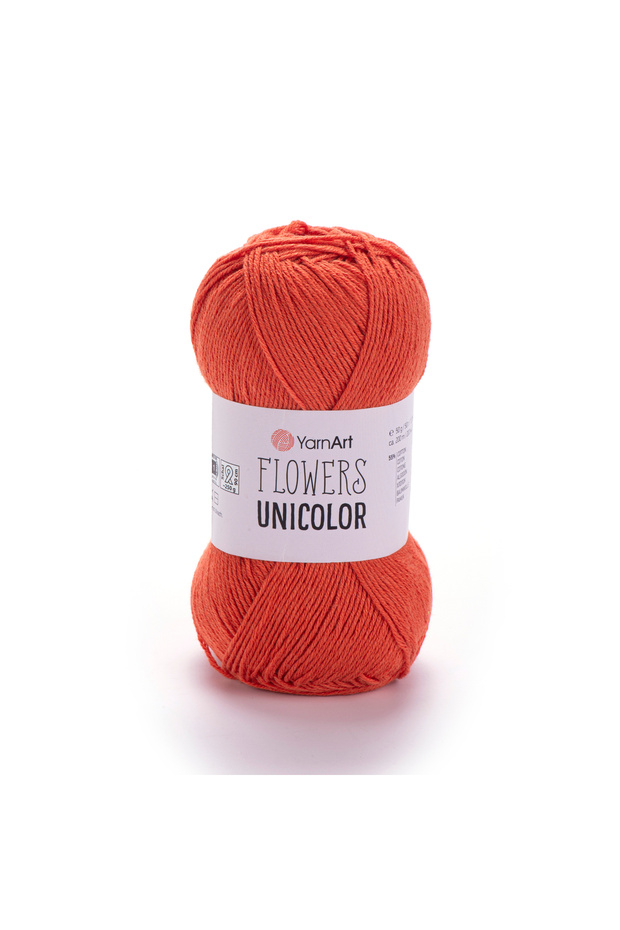 Flowers Unicolor - Hand Knitting Thread Orange-761