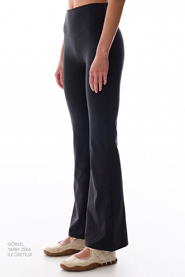 Black Spanish Flare Soft Feel Leggings