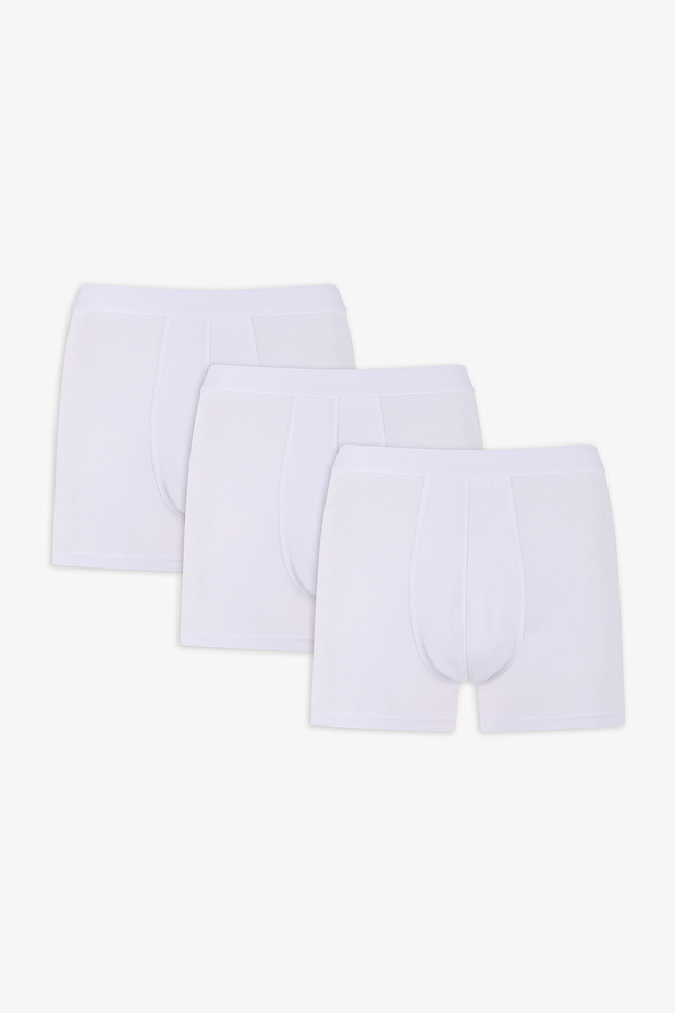 Men's Cotton Basic White Tape 3-Piece Boxer