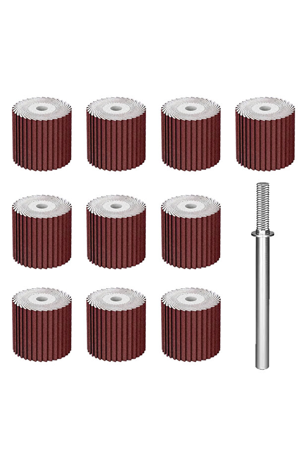 11pcs XCAN 11Pcs Sandpaper Sanding Flap Set with 3mm Shank Mandrel For Dremel Rotary Tool 120 Grit S