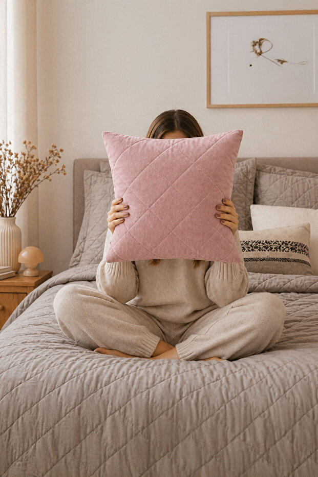 Aura Decorative Pillowcase 40 X 40 cm Dried Rose