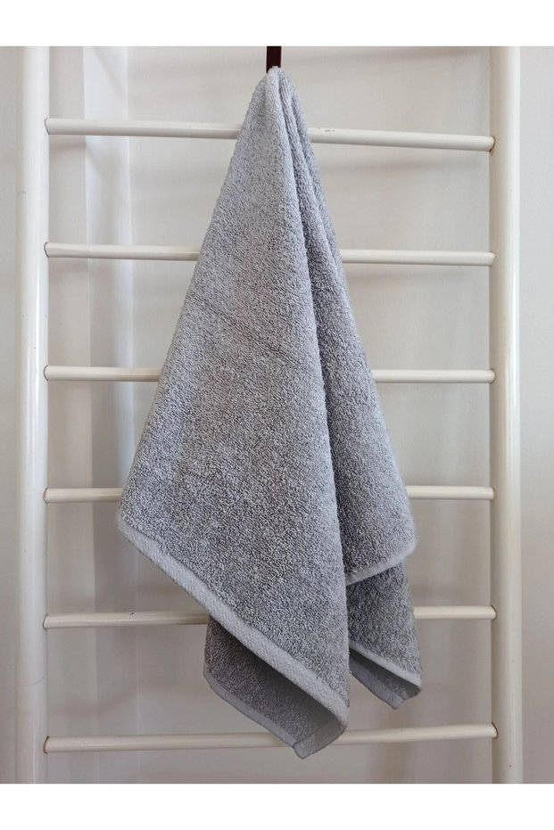5 Pieces Hand Towel, 50X90, 200 Gr, Cotton, Face Towel, Hair Towel, Head Towel, Light Gray