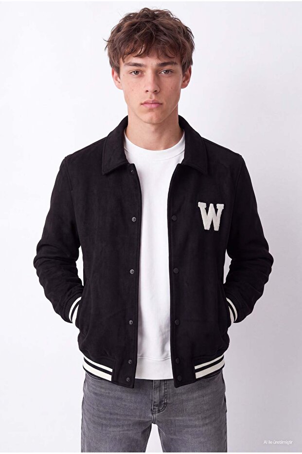 Men's W Embroidered Coat