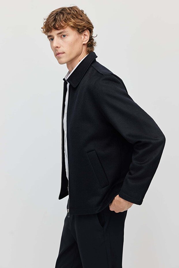 Men's Classic Collar Zippered Coat