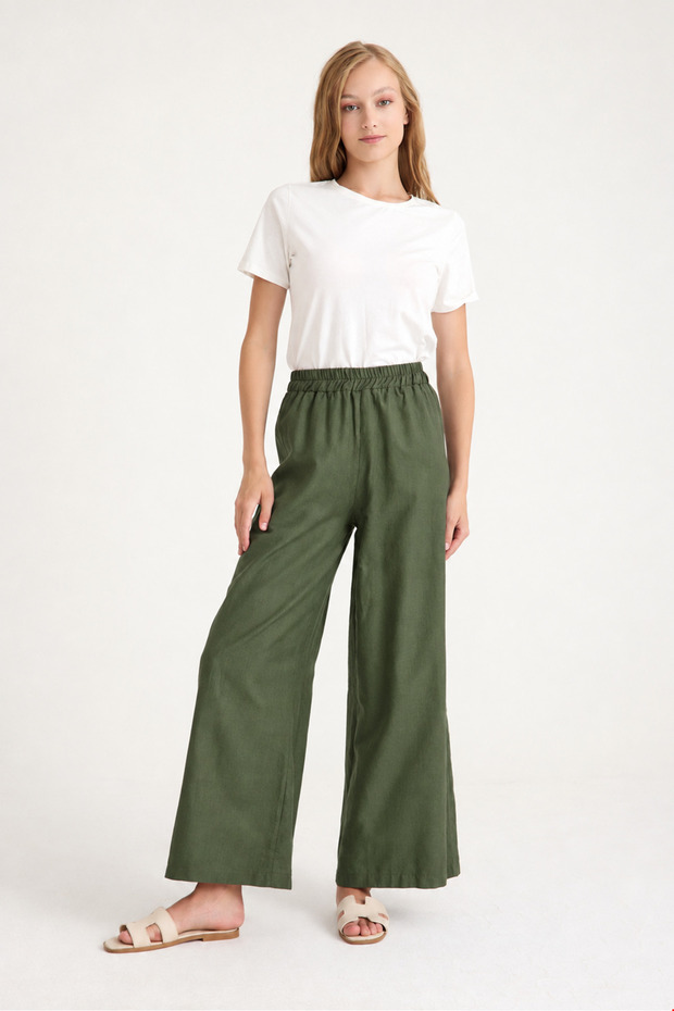 Linen Trousers Green