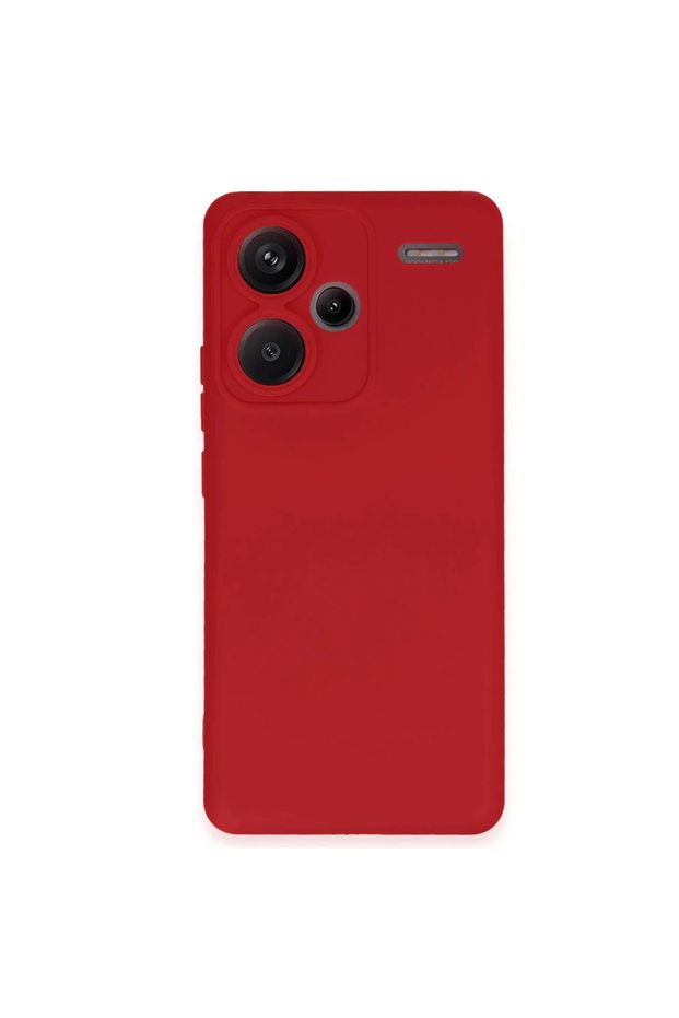 حافظة هاتف Xiaomi Redmi Note 13 Pro Plus مصنوعة من السيليكون المخملي الداخلي - أحمر