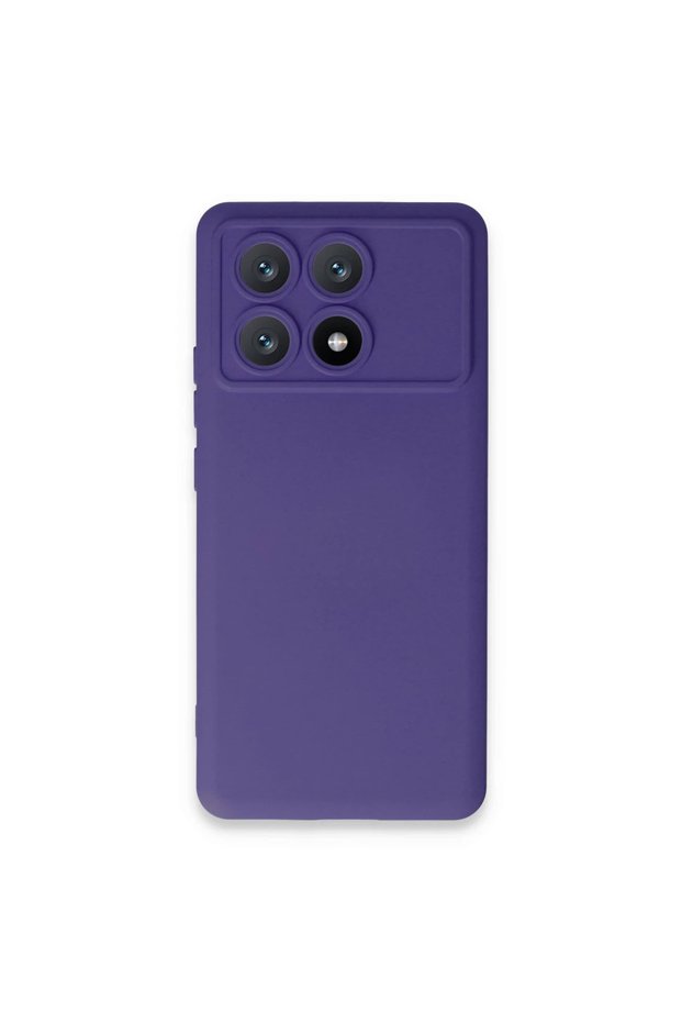 غلاف هاتف Xiaomi Poco X6 Pro مصنوع من السيليكون المخملي الداخلي - أرجواني