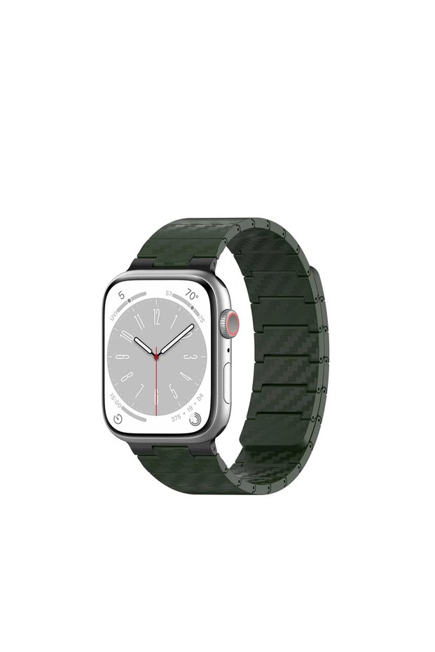 Movenchy Apple Watch 45mm Carbon Steel Band - Dark Green