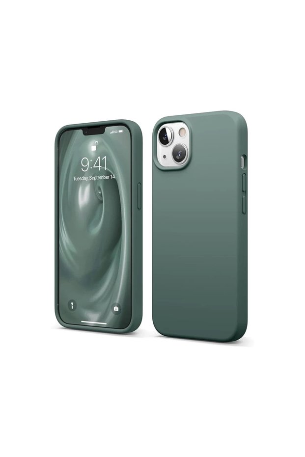 Apple iPhone 14 Case First Silicone - Dark Green