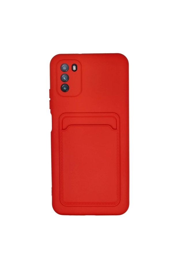 Xiaomi Pocophone M3 Case Kelvin Silicone with Business Card - Red