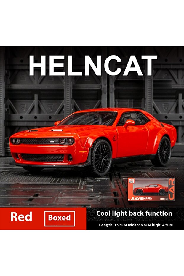 Maisto RED Dodge Challenger Hellcat Toy Car for 1: 32 Scale Die Cast Metel Cars Toy Pull Back Hellca
