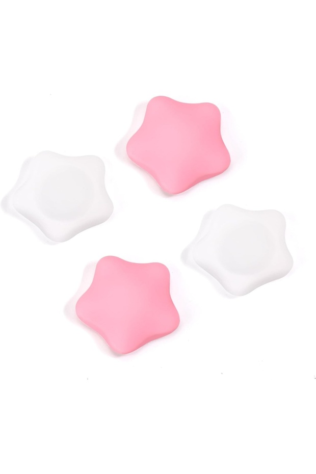 4PCS Pink white Thumb Grips Caps Design for Switch/Switch OLED/Switch Lite Console, Soft Silicone Jo