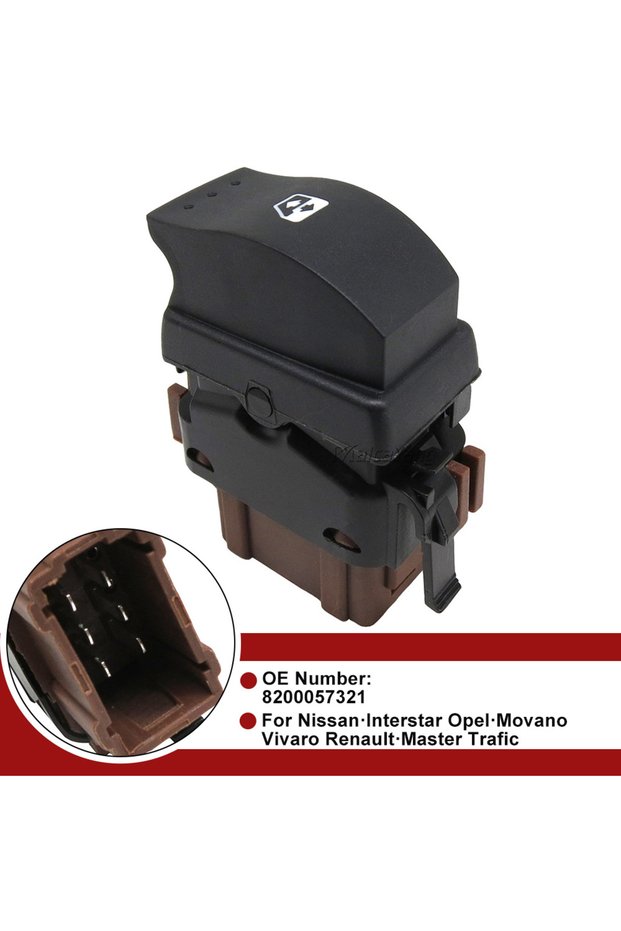 Window Switch Control Button For Nissan Interstar Opel Movano Vivaro Renault Master Trafic II MK2 82
