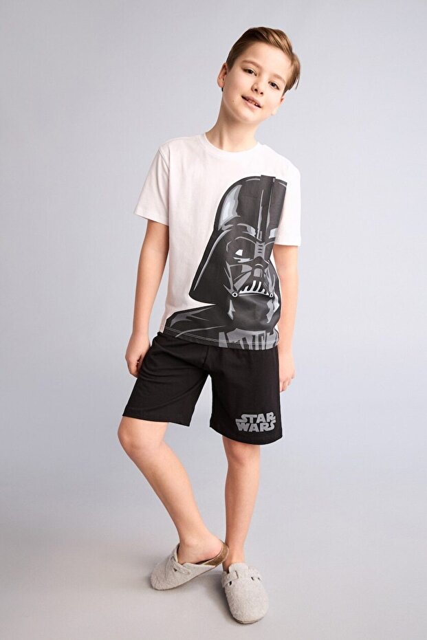 100% Cotton Star Wars Regular Fit 2-Piece Pajama Set for Boys E0336A825Sm
