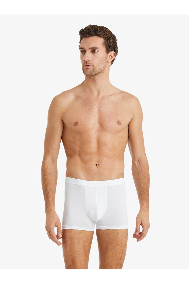 Men's Cotton Elastane Boxer 9517 - White