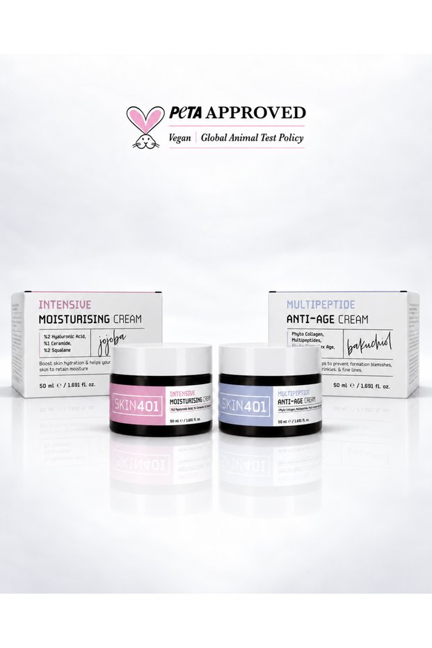 Anti-Wrinkle 2-Piece Cream Set with Ultra Moisturizing and Multipeptides