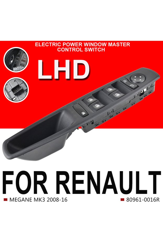 High Quality Power Master Window Lifter Control Switch Button For Renault Megane MK3 2008 2009 2010-