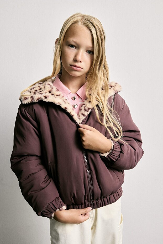 Hooded Reversible Coat Girl Child H2945A826Au