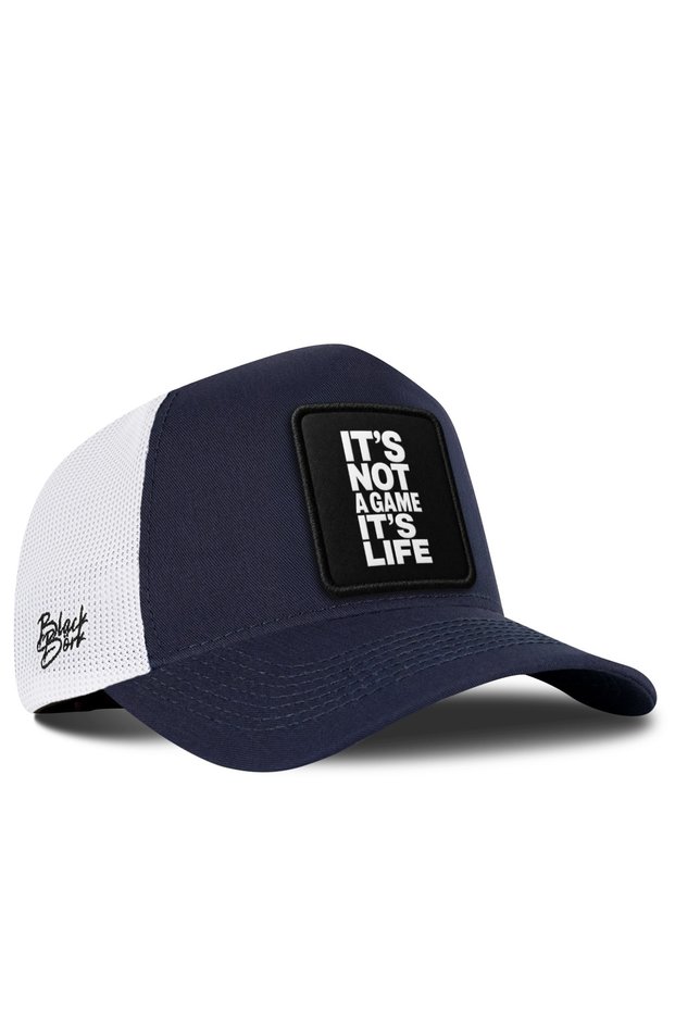 It's Not a Game It's Life Logo Navy Blue-White Trucker Hat