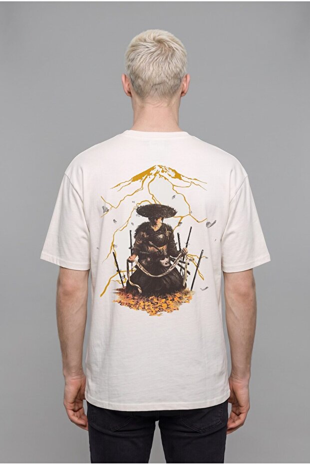 100% Cotton Sony Ghost of Yotei Boxy Fit Crew Neck Printed Short Sleeve T-Shirt H7796Ax26Au