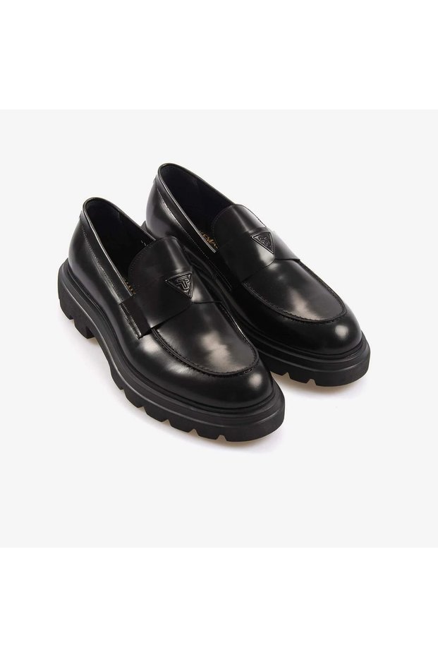 Men's Eva Sole Genuine Leather Laceless Casual Shoes 0501