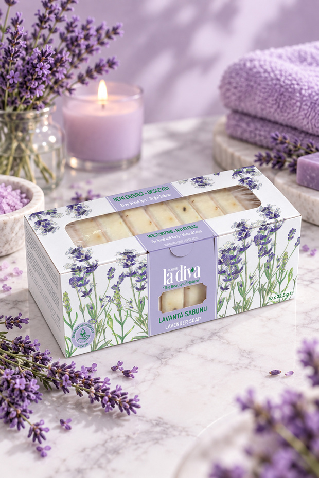 Boutique Lavender Natural Soap 10-Pack 225 Gr